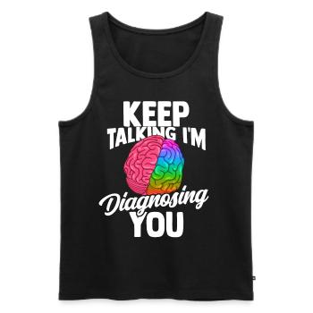 Psychologe Therapeut Doktor Psyche Freud - Männer Premium Bio Tank Top - Schwarz - Vorne - Michal (187cm)