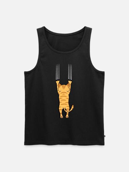 kattekatte sjove huskat vildkat barn miav - Herre Premium økologisk tanktop - sort