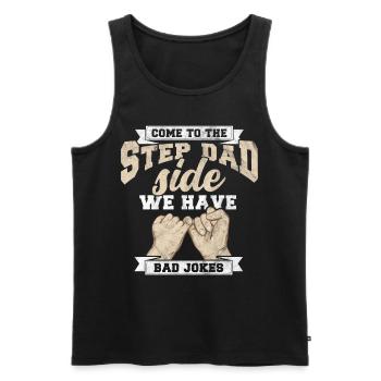 Stiefvater - Männer Premium Bio Tank Top - Schwarz - Vorne - Michal (187cm)