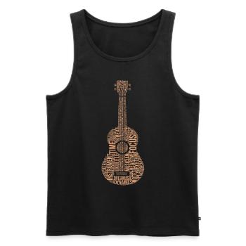 Ukulele Word Cloud Ukulele Player Hawaiian Musicia - Männer Premium Bio Tank Top - Schwarz - Vorne - AI Model Male 178 light (178cm)