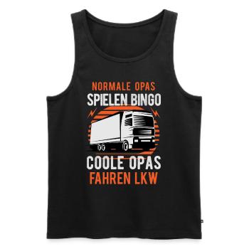 Lkw-Fahrer Berufskraftfahrer Opa Herren - Männer Premium Bio Tank Top - Schwarz - Vorne - Michal (187cm)