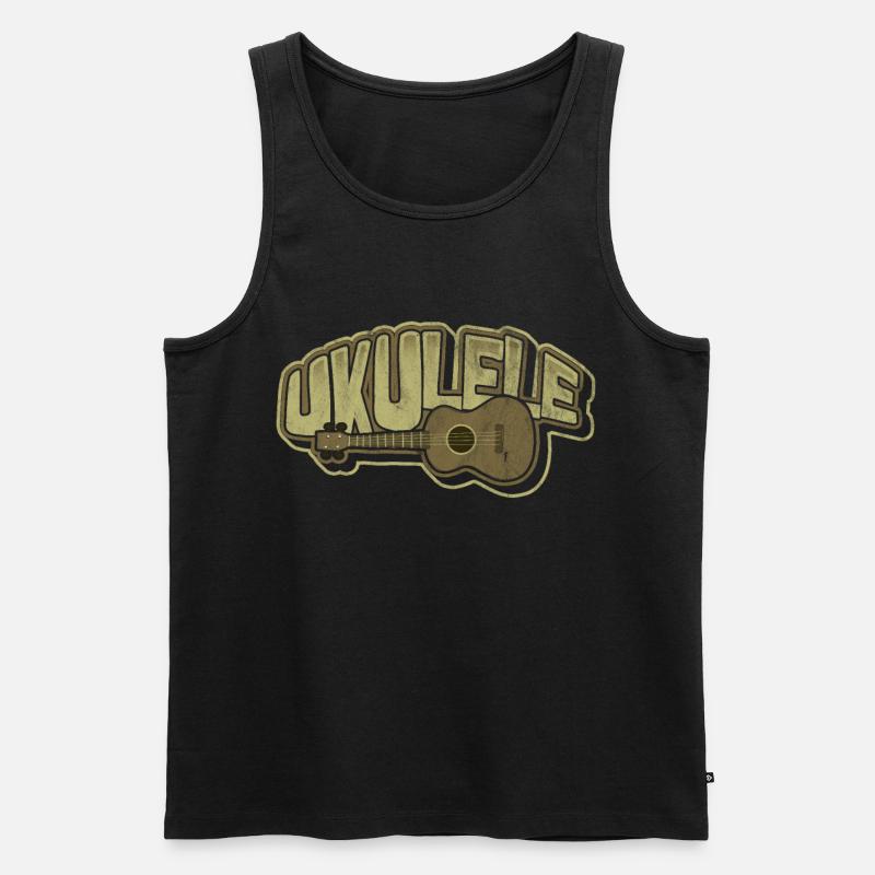 Ukulele Hawaii - Männer Premium Bio Tank Top - Schwarz