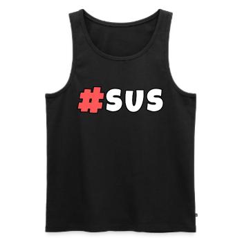 #sus Humor - Men's Premium Organic Tank Top - black - Front - AI Model Male 178 light (178cm)