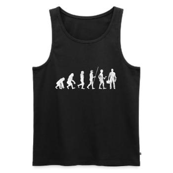 Évolution des tuyaux de plomberie plombier plombier - Débardeur bio Premium Homme - noir - Devant - AI Model Male 178 light (178cm)