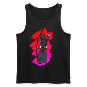 Anime Manga Bogenschütze Geschenk für Bogen Fans - Männer Premium Bio Tank Top - Schwarz - Vorne - Michal (187cm)