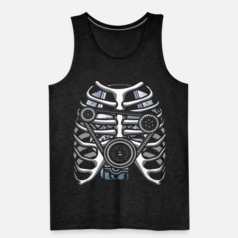 Skeleton mechanic auto engineer Men's Premium Organic Tank Top