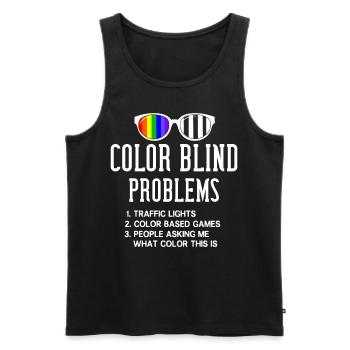 Farbenblind Blindheit Brille Fraben Bilnd - Männer Premium Bio Tank Top - Schwarz - Vorne - AI Model Male 178 light (178cm)