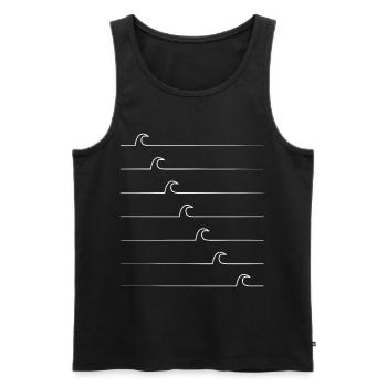 Corona wave Corona wave - Men's Premium Organic Tank Top - black - Front - Michal (187cm)
