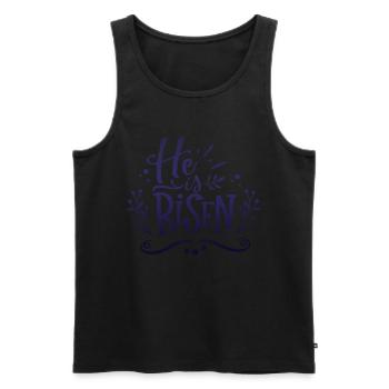 Jesus Christus Auferstehung Gott Christlich - Männer Premium Bio Tank Top - Schwarz - Vorne - Michal (187cm)