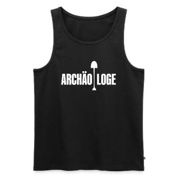 Archäologe Archäologen Archäologie Archäologin - Männer Premium Bio Tank Top - Schwarz - Vorne - AI Model Male 178 light (178cm)