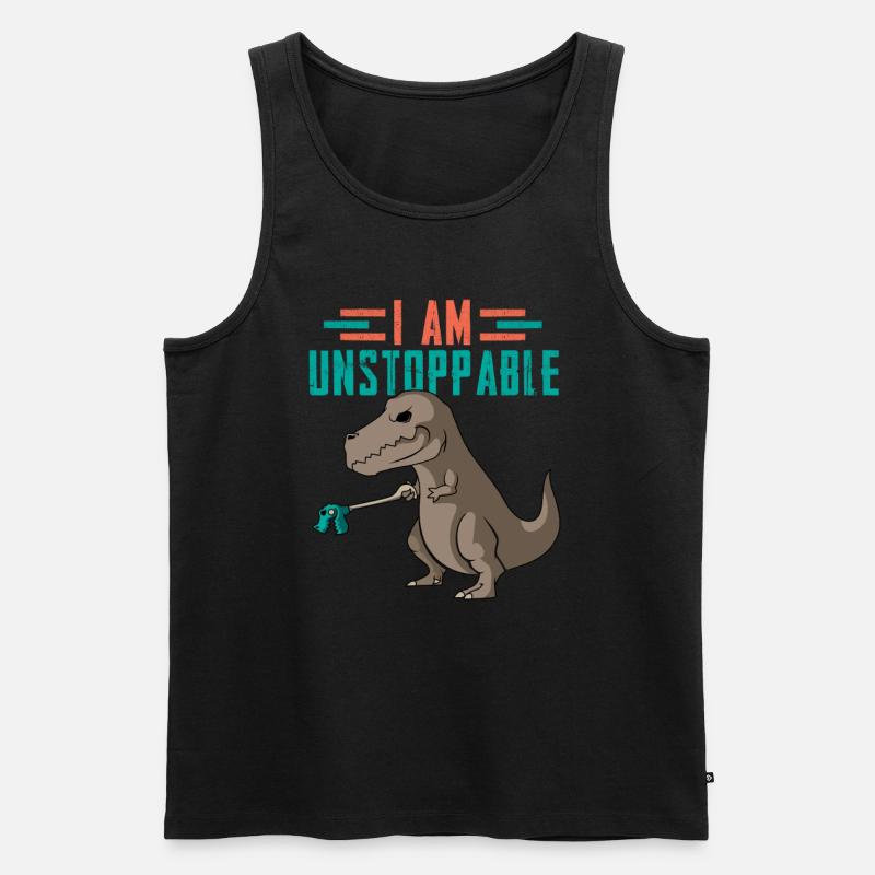 Dino - Männer Premium Bio Tank Top - Schwarz