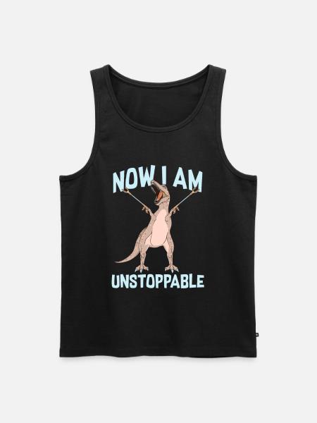 Dinosaurs unstoppable - Männer Premium Bio Tank Top - Schwarz