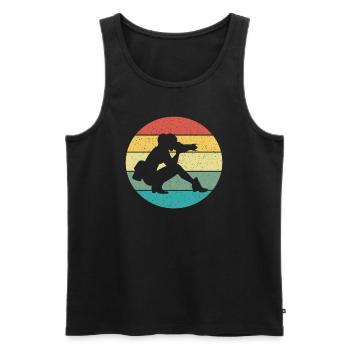 Photography Photographer Woman Retro Vintage Gift - Männer Premium Bio Tank Top - Schwarz - Vorne - AI Model Male 178 light (178cm)