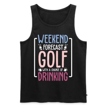 golf golfer golfschläger golfspieler geschenkidee - Männer Premium Bio Tank Top - Schwarz - Vorne - Michal (187cm)