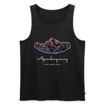 Alpenüberquerung Alpe Adria Trail - Männer Premium Bio Tank Top - Schwarz - Vorne - Michal (187cm)