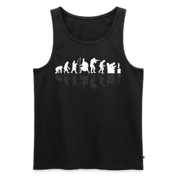 Gamer Evolution Zocker Entwicklung Gaming - Männer Premium Bio Tank Top - Schwarz - Vorne - AI Model Male 178 light (178cm)