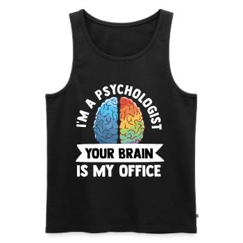 psychologist - Men's Premium Organic Tank Top - black - Front - Michal (187cm)