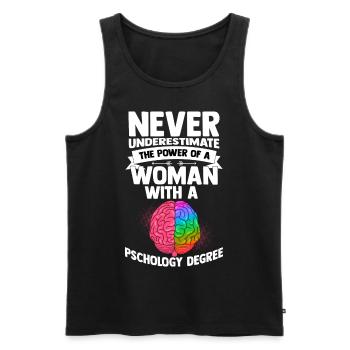 Psychologie Frau Anthropologie Freud Therapeut - Männer Premium Bio Tank Top - Schwarz - Vorne - Michal (187cm)