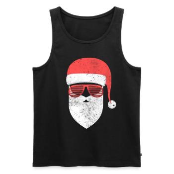 Cooler Weihnachtsmann Weihnachten Geschenkidee - Männer Premium Bio Tank Top - Schwarz - Vorne - Michal (187cm)
