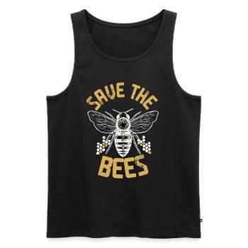 Save The Bees Beekeeper Honey Bee - Men's Premium Organic Tank Top - black - Front - AI Model Male 178 light (178cm)