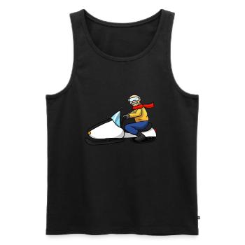 Snowmobile - Men's Premium Organic Tank Top - black - Front - Michal (187cm)
