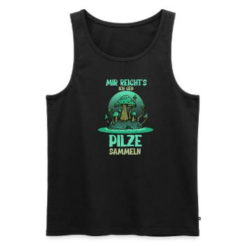Pilzsammler Steinpilz Fliegenpilz Pilz Geschenk - Männer Premium Bio Tank Top - Schwarz - Vorne - Michal (187cm)