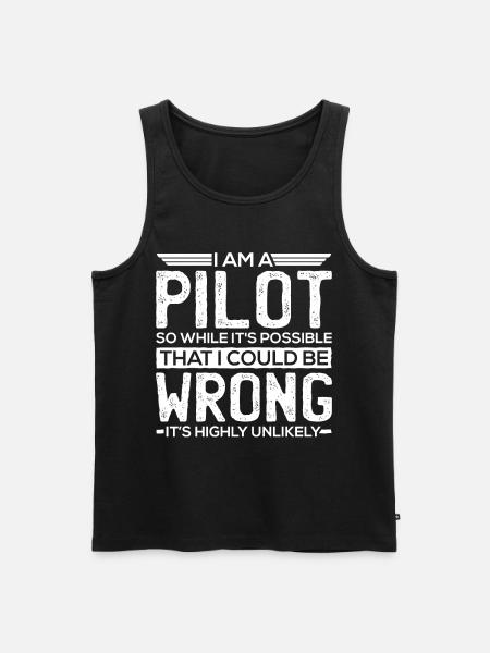 Pilot gifts - pilot - Men's Premium Organic Tank Top - black