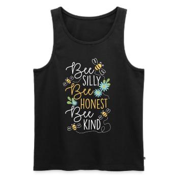 Abeille Silly Bee Honnête Abeille Enfant Apiculteur Abeille Miel - Débardeur bio Premium Homme - noir - Devant - AI Model Male 178 light (178cm)