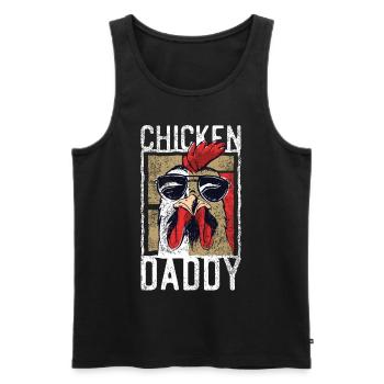 Chicken Daddy-lustiges Design für den Hahn im Korb - Männer Premium Bio Tank Top - Schwarz - Vorne - AI Model Male 178 light (178cm)