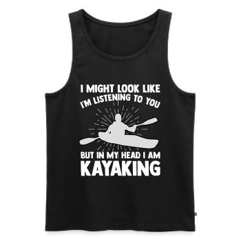 Kayaking canoe paddling kayaking rowing - Men's Premium Organic Tank Top - black - Front - Michal (187cm)