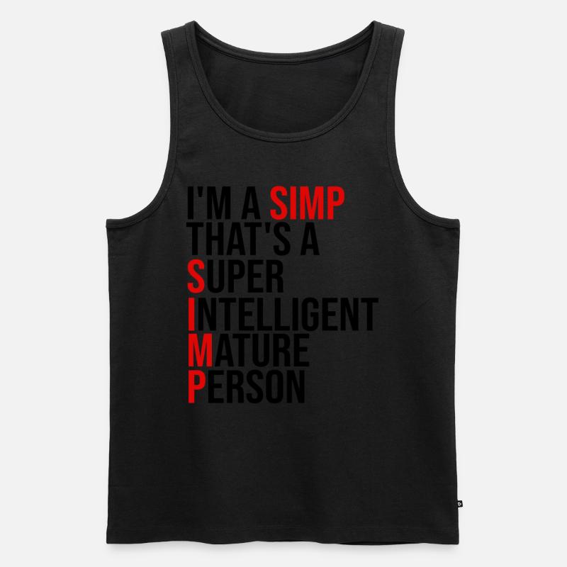 Simp Meme Geschenk - Männer Premium Bio Tank Top - Schwarz