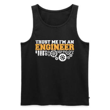 Engineer Gift -Trust Me Im An Engineer - Men's Premium Organic Tank Top - black - Front - AI Model Male 178 light (178cm)