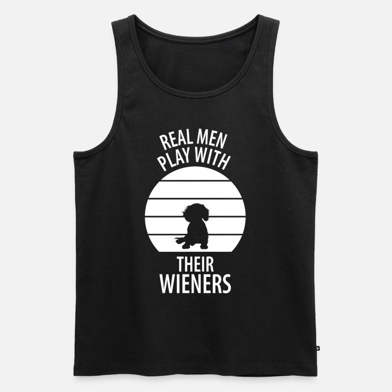 Dackel Dachshund Teckel - Männer Premium Bio Tank Top - Schwarz