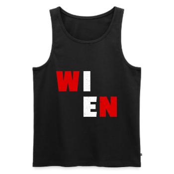 Wien Vienna Austria - Männer Premium Bio Tank Top - Schwarz - Vorne - Michal (187cm)