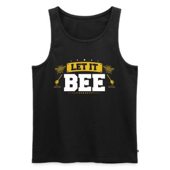 Let It Bee Apiculteur Honey Bee Pun - Débardeur bio Premium Homme - noir - Devant - AI Model Male 178 light (178cm)
