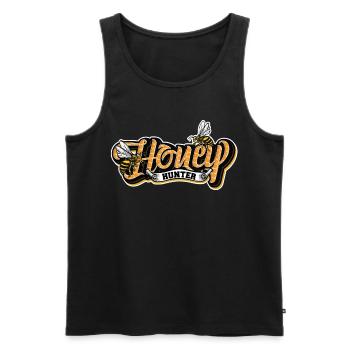 Abeille à miel Honey Hunter Apiculteur - Débardeur bio Premium Homme - noir - Devant - AI Model Male 178 light (178cm)