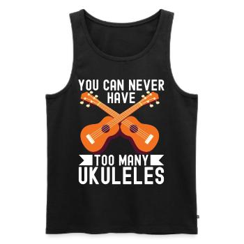 Ukulele Hawaii Uke Plucked Instrument Aloha Chord - Men's Premium Organic Tank Top - black - Front - AI Model Male 178 light (178cm)