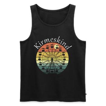Kirmeskind - Schausteller und Riesenrad - Männer Premium Bio Tank Top - Schwarz - Vorne - Michal (187cm)