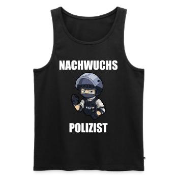 Polizei Ausbildung - Nachwuchs Polizist - Männer Premium Bio Tank Top - Schwarz - Vorne - Michal (187cm)