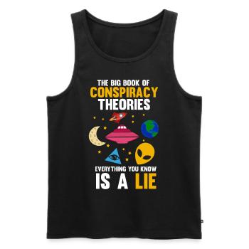 Book Of Conspiracy Theories Alien Bigfoot Flat Ear - Männer Premium Bio Tank Top - Schwarz - Vorne - Michal (187cm)
