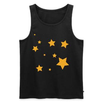 Stern Sterne - Männer Premium Bio Tank Top - Schwarz - Vorne - AI Model Male 178 light (178cm)