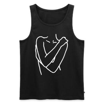 Embrace Yourself Design Feminist - Men's Premium Organic Tank Top - black - Front - AI Model Male 178 light (178cm)