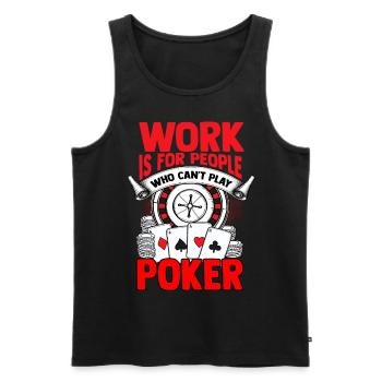 Poker - Männer Premium Bio Tank Top - Schwarz - Vorne - Michal (187cm)