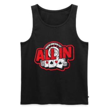 poker - Men's Premium Organic Tank Top - black - Front - AI Model Male 178 light (178cm)