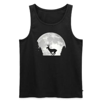 Jäger Jagd Drückjagd Jägerin Fuchs Geschenk - Männer Premium Bio Tank Top - Schwarz - Vorne - AI Model Male 178 light (178cm)