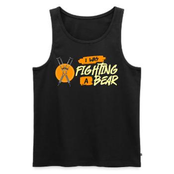 Broken leg broken bone broken leg fracture - Men's Premium Organic Tank Top - black - Front - AI Model Male 178 light (178cm)