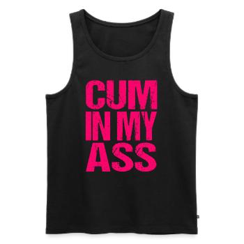 Sex Spruch Anal Porno Swinger - Männer Premium Bio Tank Top - Schwarz - Vorne - Michal (187cm)