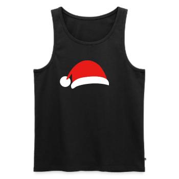 Bonnet de Noel Noël - Débardeur bio Premium Homme - noir - Devant - Michal (187cm)