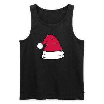 Santa hat - Men's Premium Organic Tank Top - black - Front - Michal (187cm)