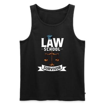 Étudiant en droit en droit - Débardeur bio Premium Homme - noir - Devant - AI Model Male 178 light (178cm)